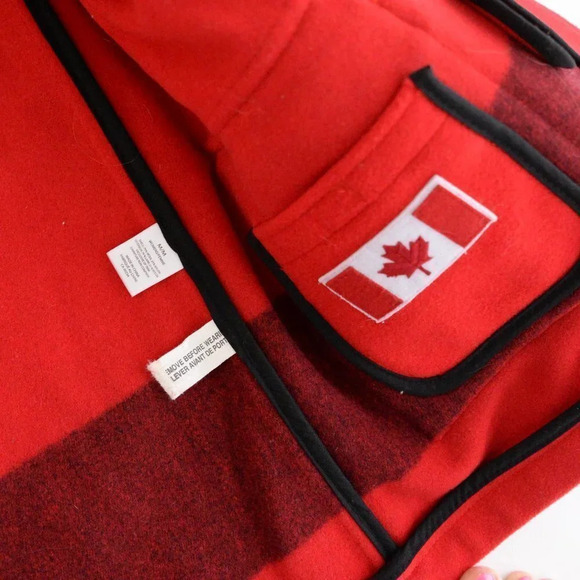 Stylish Red Toggle Pea Coat - Picture 16 of 16